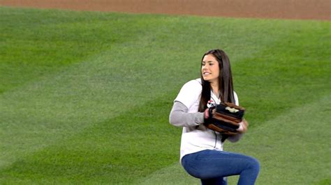 Kelsey Plum 1st pitch | 05/15/2016 | Seattle Mariners