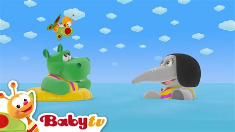 The Tiny Bunch | Baby and Hippo at the Beach | BabyTV - YouTube