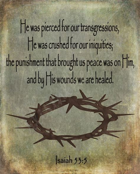 By His Wounds We Are Healed Isaiah 53:5 Printable Art Digital - Etsy