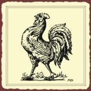 I want to paint a mural with this in the kitchen or pantry | Rooster art, Retro tin signs, Art