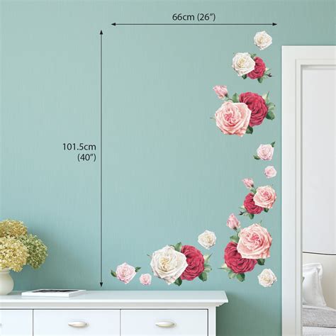 Watercolour Rose Wall Stickers – DECOWALL