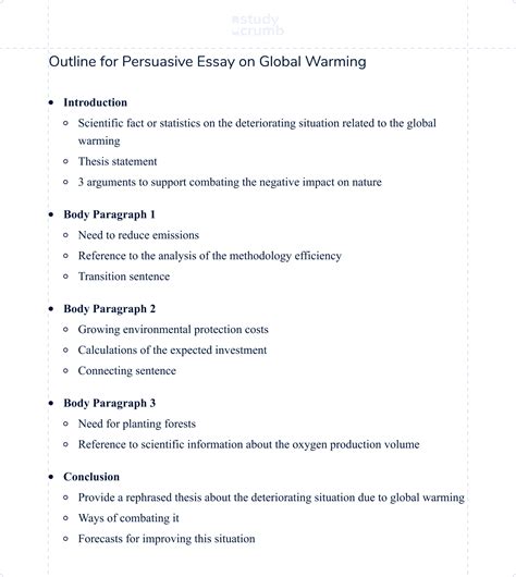 Persuasive Essay Outline: Tips & Examples - StudyCrumb