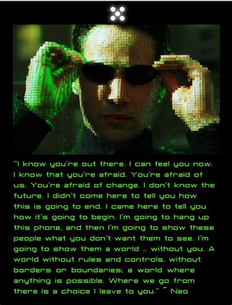 Neo Matrix Quotes. QuotesGram | Matrix quotes, The matrix movie, Famous ...