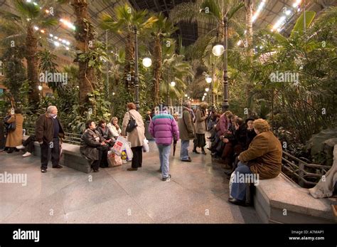 tropical garden in Atocha train station Stock Photo - Alamy