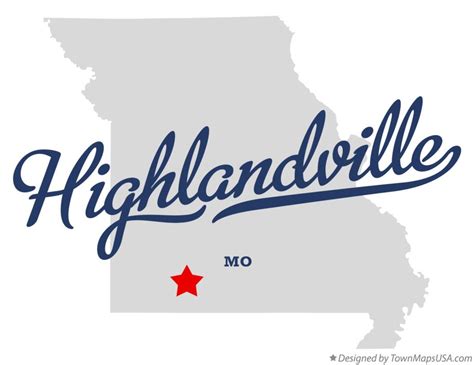 Map of Highlandville, MO, Missouri