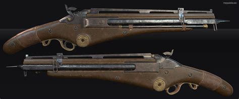 19th Century Harpoon Gun — polycount