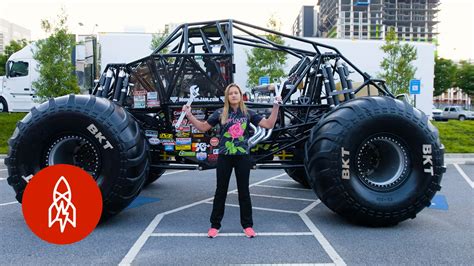 The Youngest Female Monster Truck Driver Builds Her Own Rides - YouTube