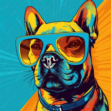 Premium AI Image | Pop Art Bulldog A Colorful and Unique Digital Artwork
