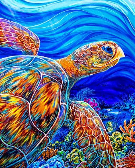 Pin by Stephanie Trakimas on wallpapers | Sea turtle painting, Turtle painting, Sea turtle art