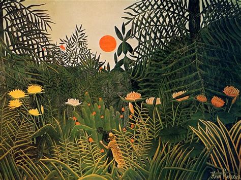 Negro Attacked by a Jaguar, 1910 - Henri Rousseau - WikiArt.org