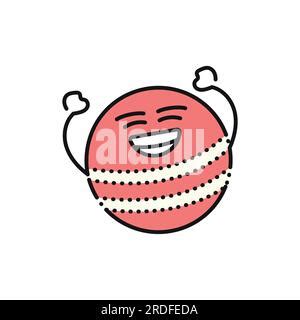 Cricket Ball Emoticon Face Emoji Cartoon Icon Stock Vector Image & Art ...