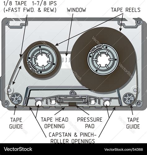 Compact cassette Royalty Free Vector Image - VectorStock