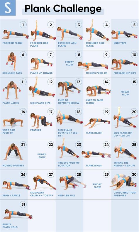 Exercise Challenge Chart - Template Calendar Design