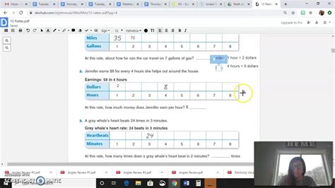 Math Lesson 12.1 Rate Tables - YouTube