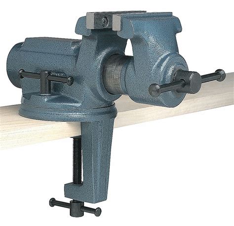 WILTON Standard Duty Portable Vise, 4 in Jaw Width, 2 1/4 in Max. Opening, 2 in Throat Depth ...