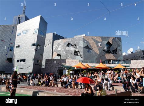 Federation Square in Melbourne, Australia Stock Photo - Alamy