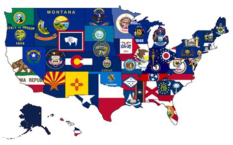Flag map of US states : r/MapPorn