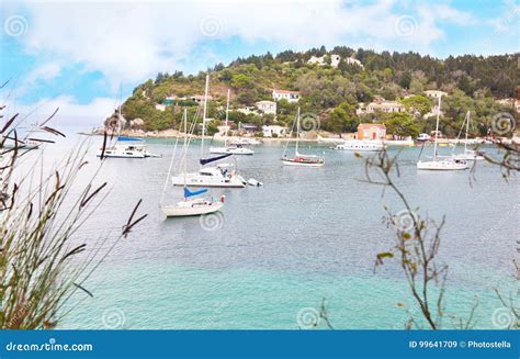 Landscape of Lakka Village Paxos Island Greece Stock Image - Image of turquoise, mountain: 99641709