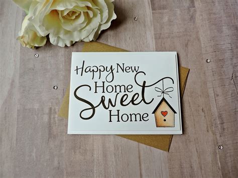 Happy New Home Sweet Home New Home Card Congratulations Card | Etsy