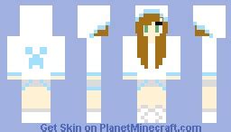 Creeper Hoodie Girl Minecraft Skin