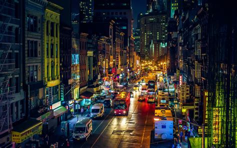 New York Street At Night Wallpaper - New York Street City - 1920x1200 - Download HD Wallpaper ...