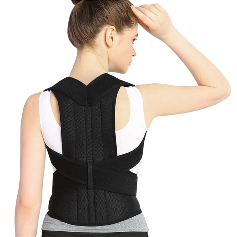 EECOO Back Brace Posture Corrector Full Back Support Belts for Upper ...