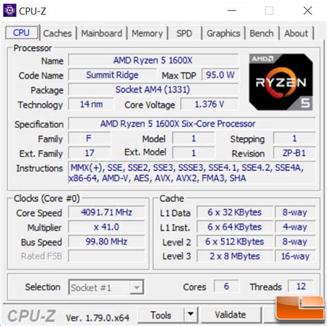 AMD Ryzen 5 1600X Overclocked Benchmark Results At 4.1GHz - Legit Reviews