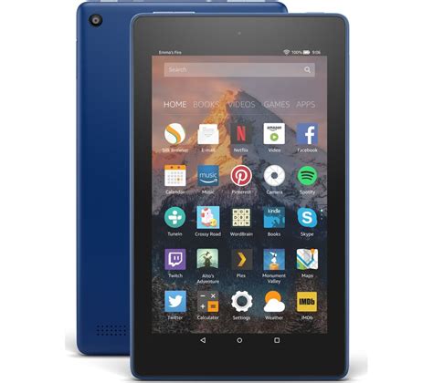 Buy AMAZON Fire 7 Tablet with Alexa (2017) - 8 GB, Marine Blue | Free Delivery | Currys