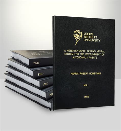 Foil Printed A4 Hard Cover Dissertation Binding Printing - Print Britannia