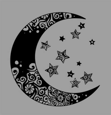 Sun moon and stars svg files pretty sun svg pretty moon | Etsy