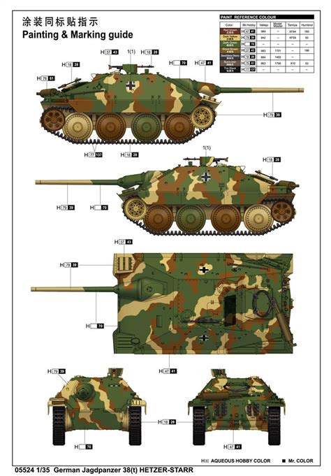 J's Work Airbrush Camo-Mask for 1/35 Jagdpanzer 38 t Hetzer Camouflage Scheme 1 Toys & Hobbies ...