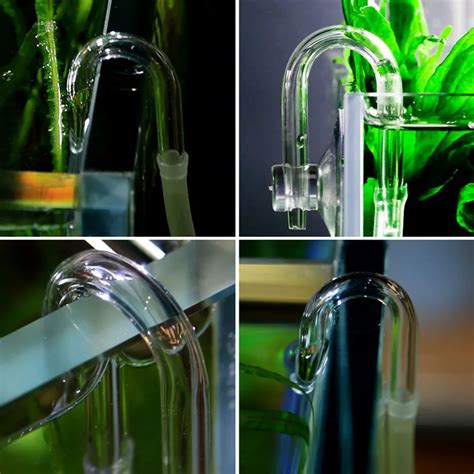 Aquarium Co2 System Diffuser Check Valve U Shaped Glass Tube Bend ...