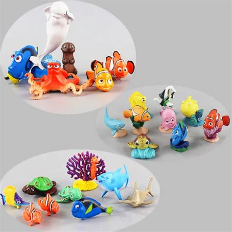 5 Style Finding Nemo 2 Finding Dory PVC Figure Dory Nemo Marlin Hank Bailey Mdel Toy-in Action ...