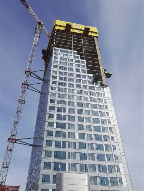 Skyscraper under construction in Helsinki, Finland, as seen from the ...