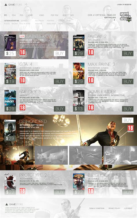 GAMESTORE - Layout Game Store by danielskrzypon on DeviantArt
