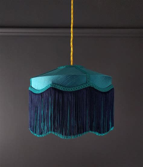 Green Silk Tiffany Lampshade – Handmade Fabric Lampshades | Lampshades, Silk lampshade, Mason ...