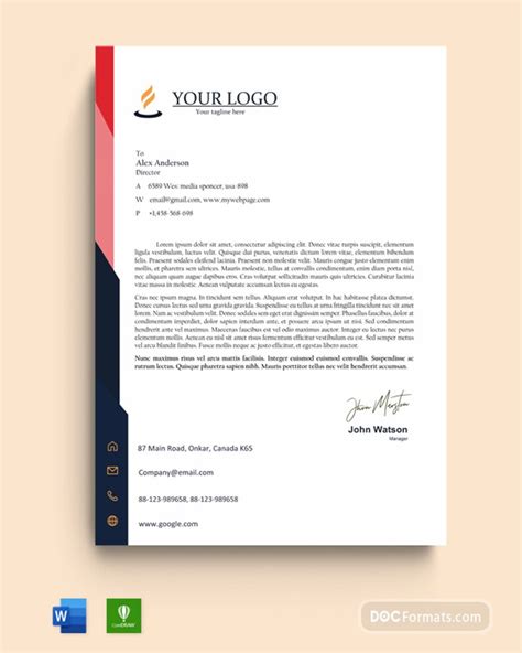 Trading Company Letterhead Design Template Presentation Graphics Presentation PowerPoint Example ...