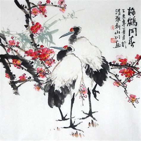 Chinese Crane Painting 2357019, 68cm x 68cm(27〃 x 27〃)