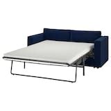 VIMLE 2 seater sofa bed, Djuparp dark blue velvet - IKEA