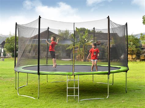 Outdoor 14FT Outdoor Trampoline, Kids Trampoline with 6ft Safety ...