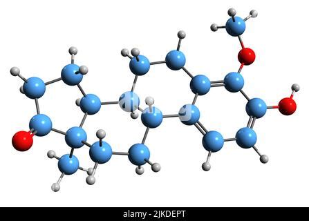 3D image de la formule squelettique du catéchol - structure chimique moléculaire du Benzénediol ...