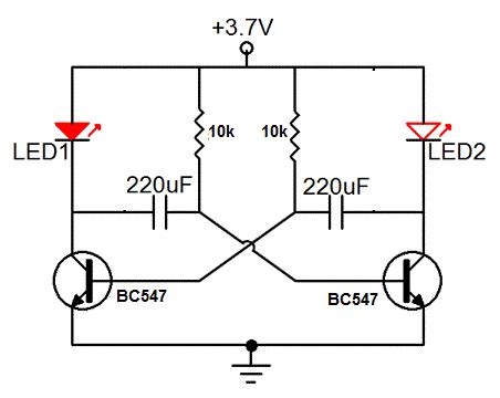 Flip Flop circuit using Transistors | Electronic circuit projects, Electronic schematics ...