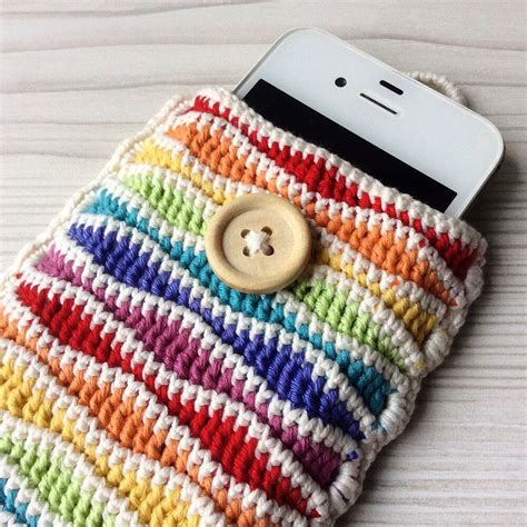 Crochet Cell Phone Case Stitch Pattern Star Celular Croche Cozies ...