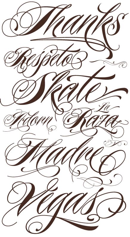 Lettering Tattoos Fonts