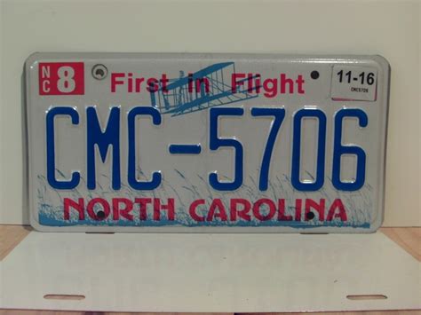 2016 North Carolina License Plate NC CMC-5706