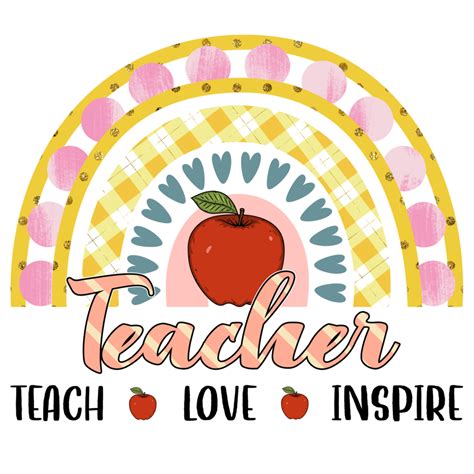 Free Teacher Life Love Inspire Sublimation 22989889 PNG with Transparent Background