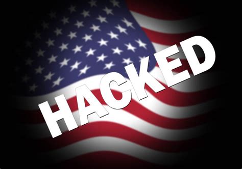 Hacked text over USA flag - Creative Commons Bilder