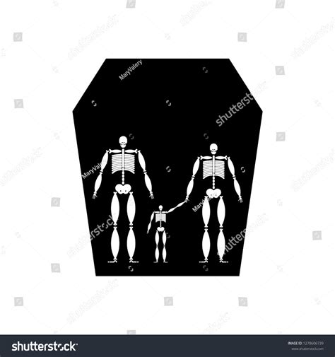 Family Skeleton House Dead Family Vector Stock Vector (Royalty Free) 1278606739 | Shutterstock