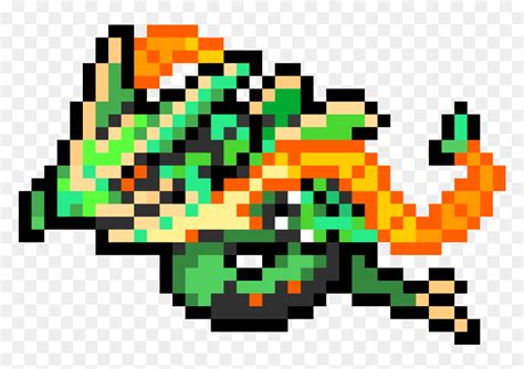 Mega Rayquaza Pixel Art , Png Download - Mega Rayquaza Pixel Art ...