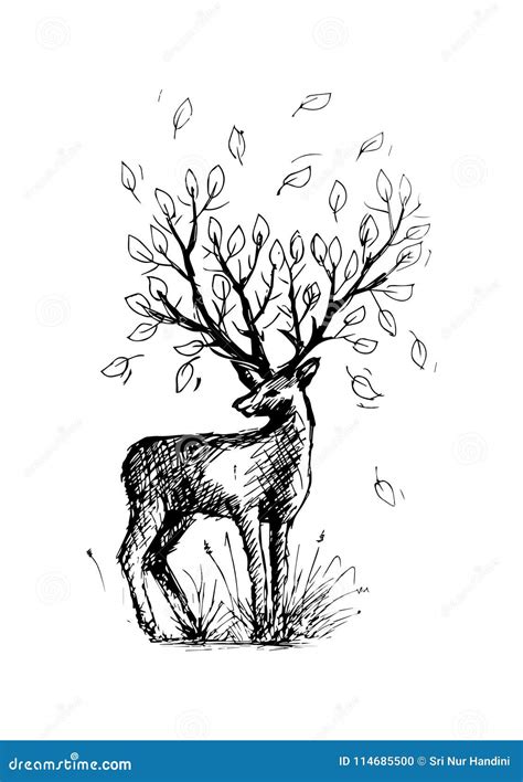 Abstract deer stock illustration. Illustration of holiday - 114685500